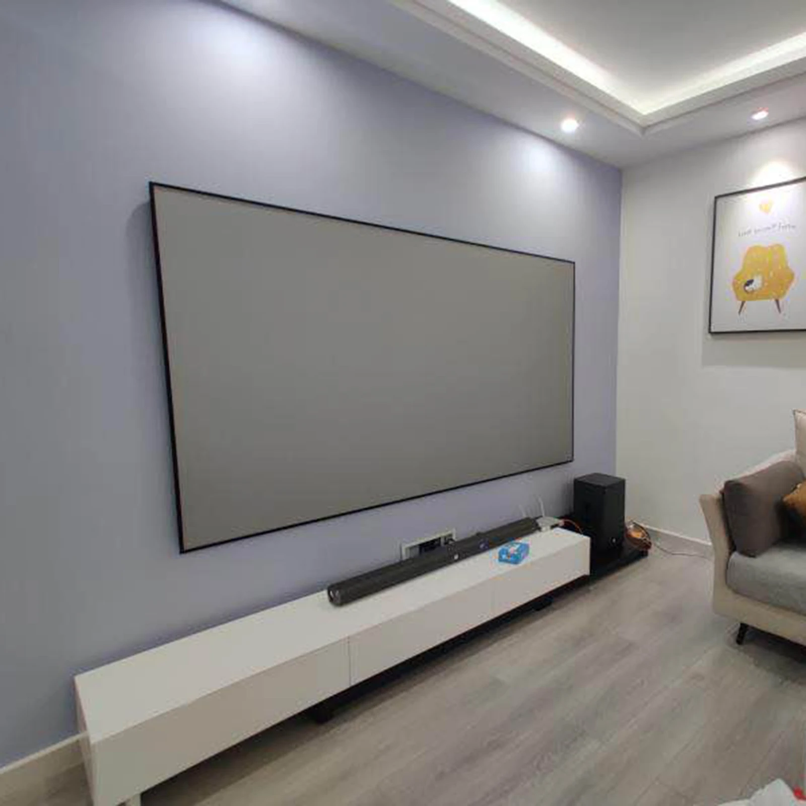 130 Inch Aluminum Fixed Frame 16:9 Projector Screen Hd Wide Projection Area Non-Distortion Flexible Display Home Theater Tv Room
130 Inch Aluminum Fixed Frame 16:9 Projector Screen Hd Wide Projection Area Non-Distortion Flexible Display Home Theater Tv Room