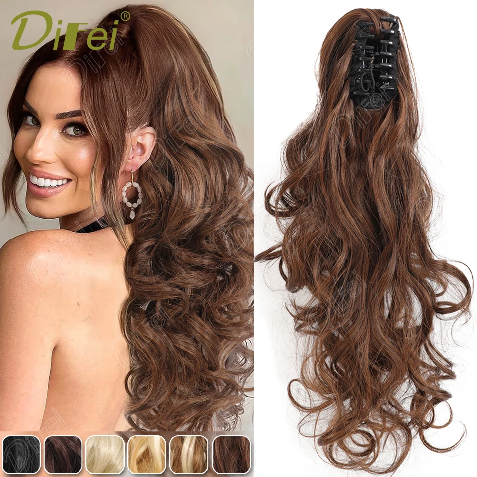 DIFEI Clip-in Style Ponytail Synthetic Wig Women Fluffy Smooth Ponytail Big Wavy Clip-in Hair Extension Ponytail Wig
DIFEI Clip-in Style Ponytail Synthetic Wig Women Fluffy Smooth Ponytail Big Wavy Clip-in Hair Extension Ponytail Wig
