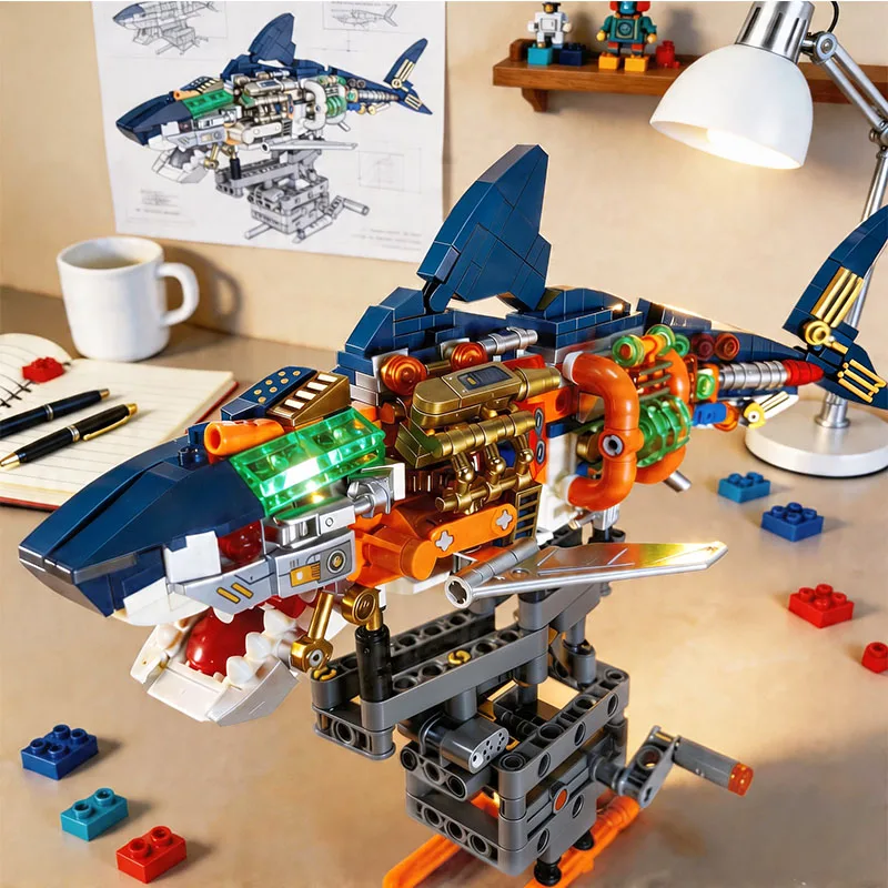 City Building Blocks Mechanical Shark Building Blocks Animal Building Blocks MOC Assembly Toy Children Christmas Holiday Gift
City Building Blocks Mechanical Shark Building Blocks Animal Building Blocks MOC Assembly Toy Children Christmas Holiday Gift