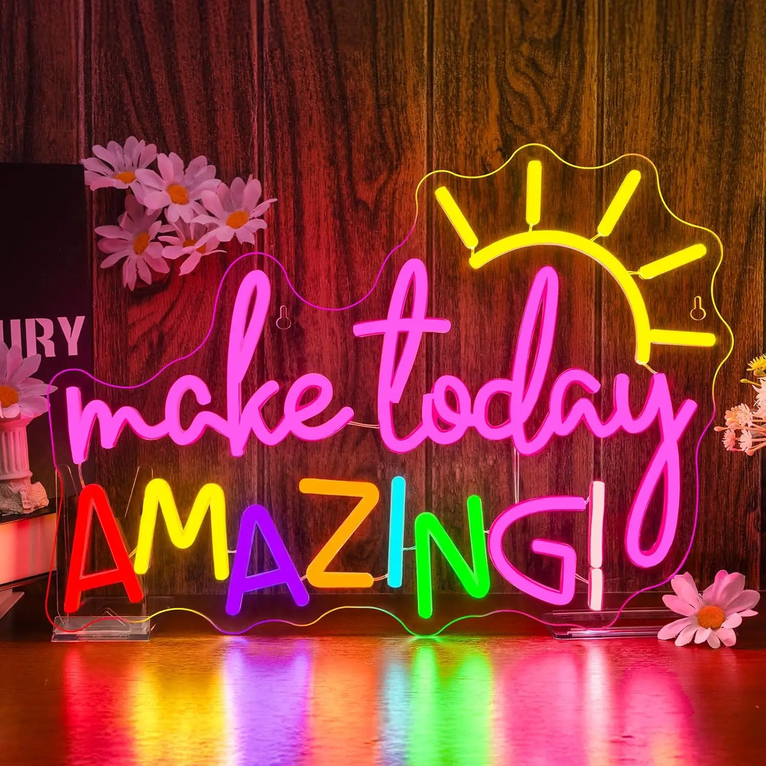 Make Today Amazing Neon Sign USB Powered LED Neon Light for Reading Corner Library Study Bedroom Decoration Gift Art Wall Light
Make Today Amazing Neon Sign USB Powered LED Neon Light for Reading Corner Library Study Bedroom Decoration Gift Art Wall Light