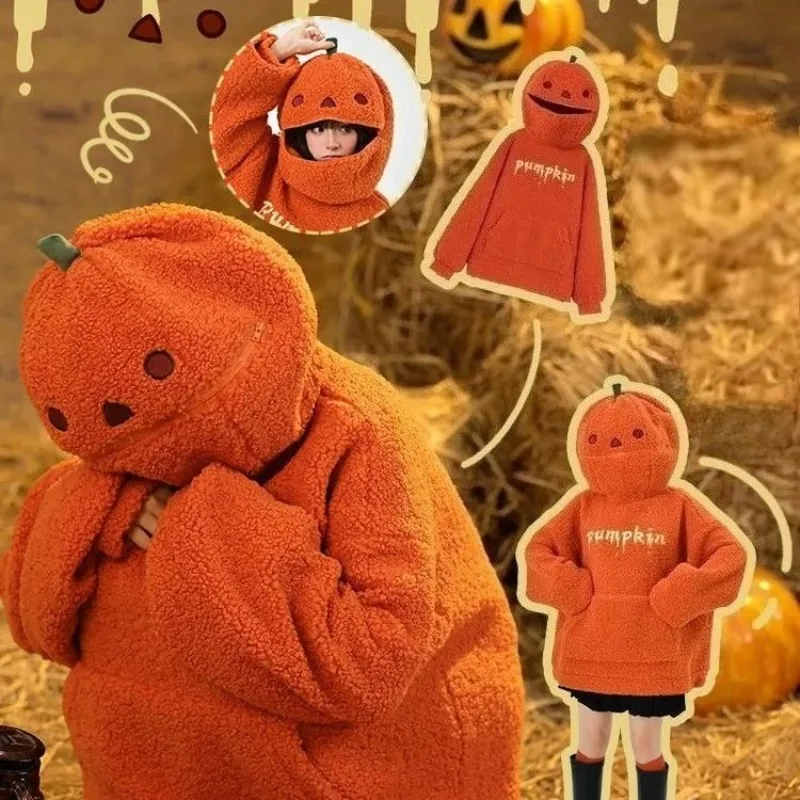 Halloween Cute Pumpkin Top Cosplay Costume Thickened Sweatshirt Skirt Suit Women Men Fashion Autumn Winter Carnival Party Outfit
Halloween Cute Pumpkin Top Cosplay Costume Thickened Sweatshirt Skirt Suit Women Men Fashion Autumn Winter Carnival Party Outfit