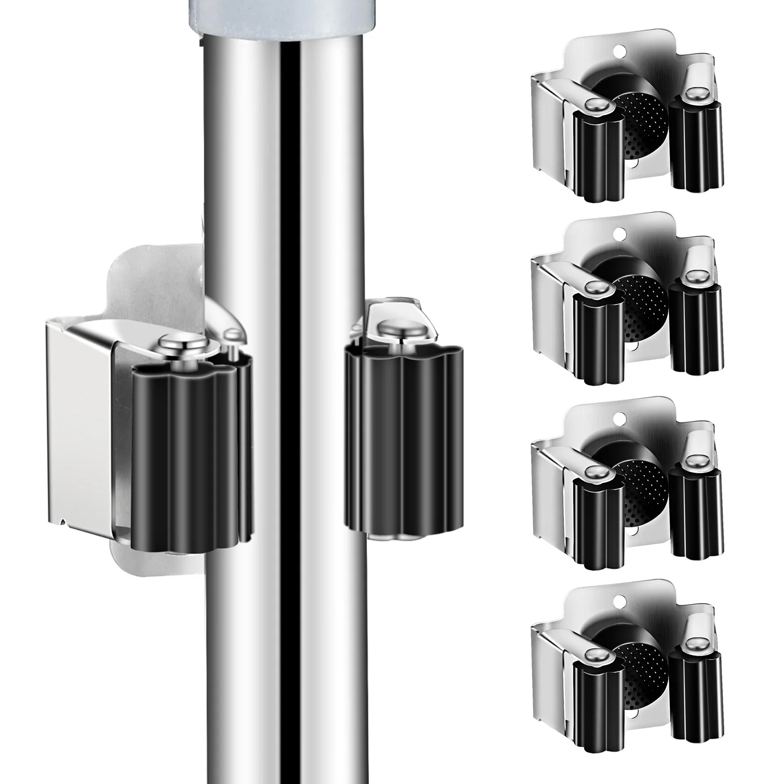10pcs Mop Holder Clips Stainless Steel Drilling Mop Broom Holder Storage Rack Home Kitchen Bathroom Organizer Shelf with Screw
10pcs Mop Holder Clips Stainless Steel Drilling Mop Broom Holder Storage Rack Home Kitchen Bathroom Organizer Shelf with Screw