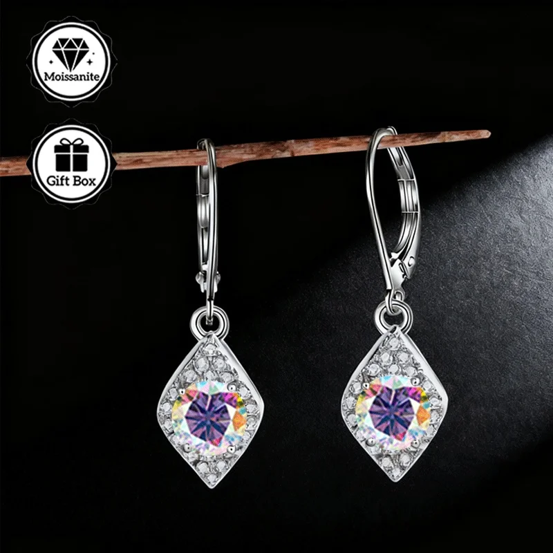 LAMVOICE Jewelry for women, S925 sterling silver moissanite earrings, Christmas day gifts for her,j ewelry with gift box
LAMVOICE Jewelry for women, S925 sterling silver moissanite earrings, Christmas day gifts for her,j ewelry with gift box