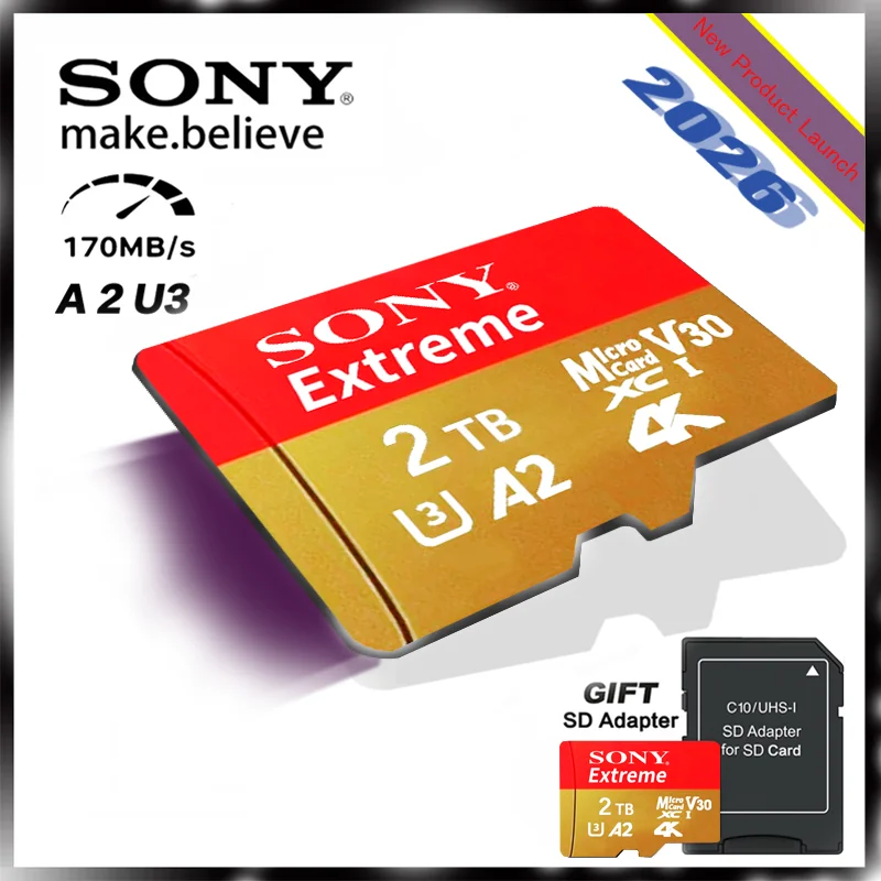 Sony Original 2TB 1TB 512GB 256GB 128GB 64GB Высокоскоростная карта памяти Micro SD 1TB-TF Флэш-карта для мобильного телефона Компьютерная камера
Sony Original 2TB 1TB 512GB 256GB 128GB 64GB Высокоскоростная карта памяти Micro SD 1TB-TF Флэш-карта для мобильного телефона Компьютерная камера