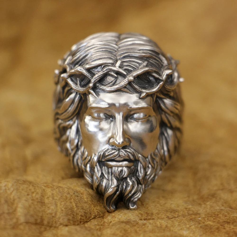 925 Sterling Silver Jesus Christ Open Ring Biker Punk Jewelry TA434 US Size 8~15 BZ
925 Sterling Silver Jesus Christ Open Ring Biker Punk Jewelry TA434 US Size 8~15 BZ