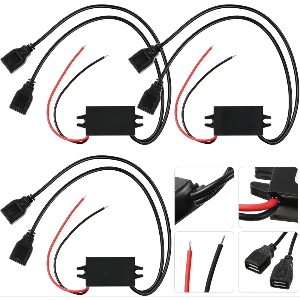 DC/DC Converter 12V To 5V 3A Buck Module Reduced Voltage Regulator Car Power Converter Output Power Adapter Double USB Interface
DC/DC Converter 12V To 5V 3A Buck Module Reduced Voltage Regulator Car Power Converter Output Power Adapter Double USB Interface