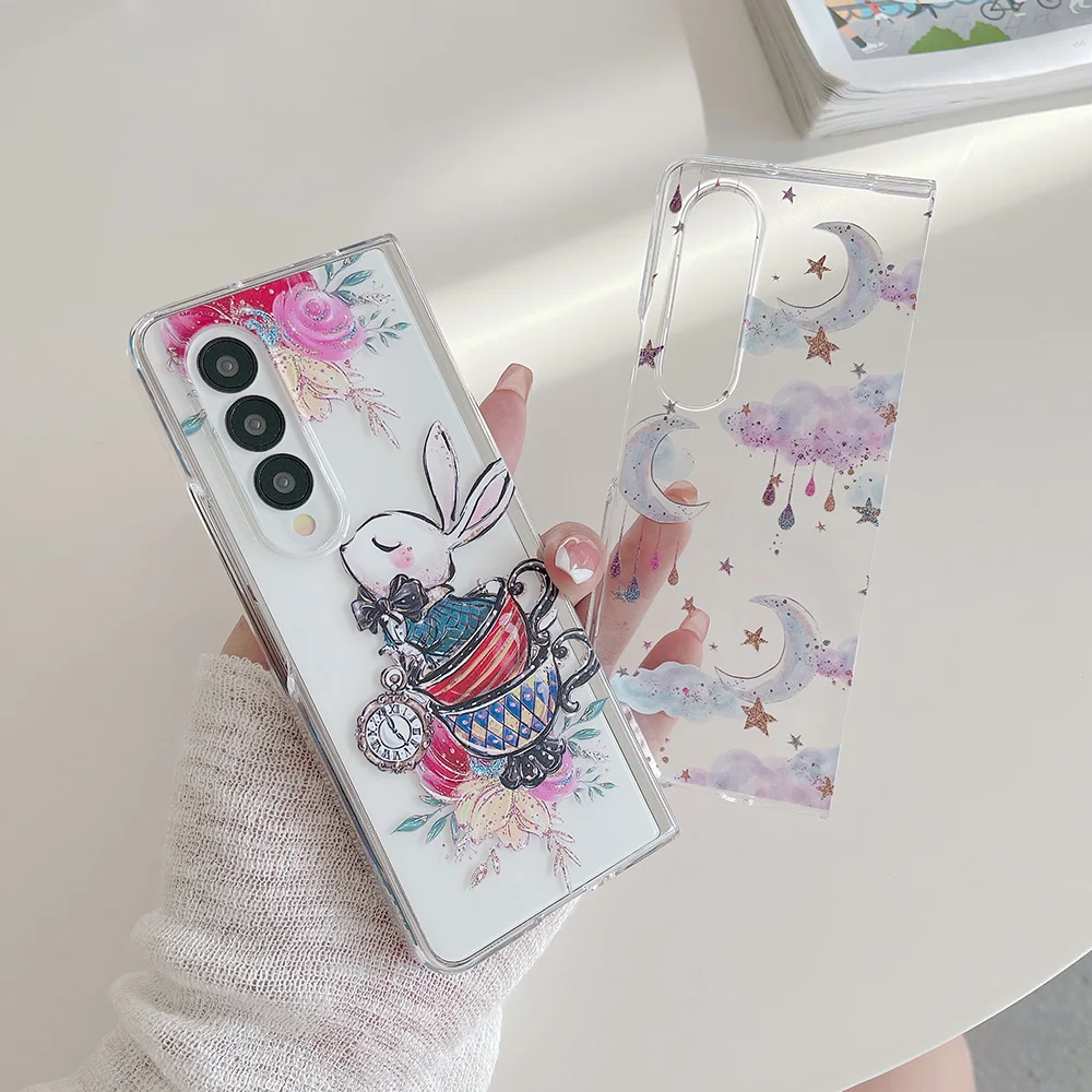 Z Fold 4 Funda Case for Samsung Galaxy Z Fold 4 Z Fold 3 Rabbit Moon Pattern Transparent Coque Protection Phone Case Cover
Z Fold 4 Funda Case for Samsung Galaxy Z Fold 4 Z Fold 3 Rabbit Moon Pattern Transparent Coque Protection Phone Case Cover