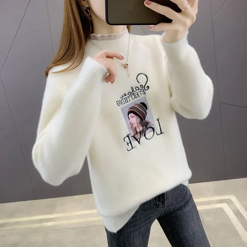 Knitted Thickened Sweater for Women's Autumn and Winter New Fashion Sweater for Women's Lace Base Shirt Trendy
Knitted Thickened Sweater for Women's Autumn and Winter New Fashion Sweater for Women's Lace Base Shirt Trendy