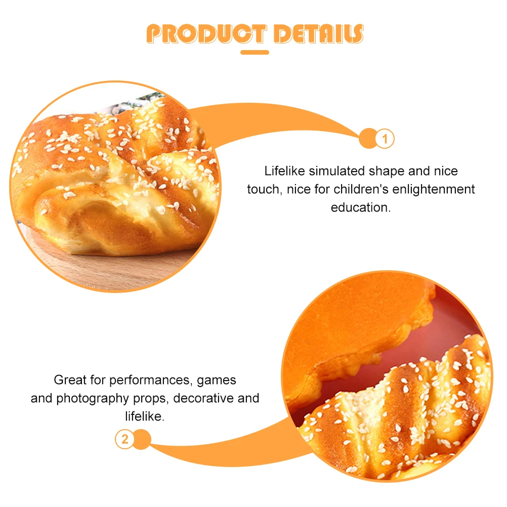 Simulated Bread Kindergarten Model Simulation Croissant Food Artificial Pu for Decoration Fake Prop
Simulated Bread Kindergarten Model Simulation Croissant Food Artificial Pu for Decoration Fake Prop