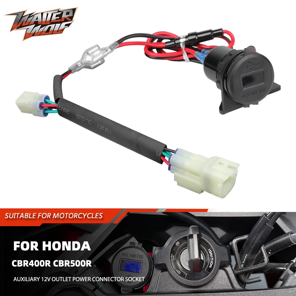 Быстрое зарядное устройство для мотоцикла 3,0, двойная USB-вспомогательная розетка 12 В, разъем питания для Honda CBR400R CBR500R, кабель-адаптер 
Быстрое зарядное устройство для мотоцикла 3,0, двойная USB-вспомогательная розетка 12 В, разъем питания для Honda CBR400R CBR500R, кабель-адаптер