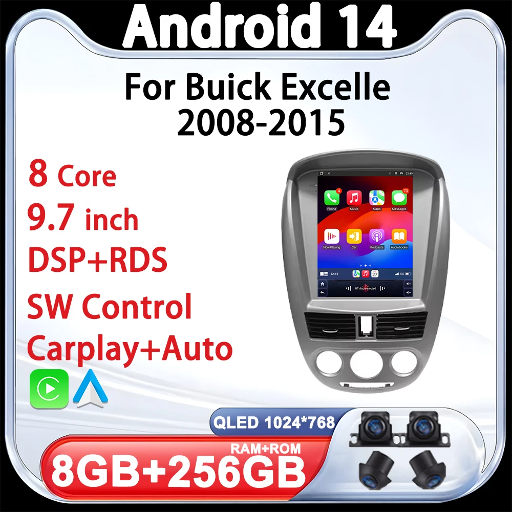 Для Tesla Style 9,7-дюймовый автомобильный стерео радиоприемник Android для Buick Excelle 2008-2015 GPS-навигация с сенсорным экраном 8-ядерный авторадио
Для Tesla Style 9,7-дюймовый автомобильный стерео радиоприемник Android для Buick Excelle 2008-2015 GPS-навигация с сенсорным экраном 8-ядерный авторадио