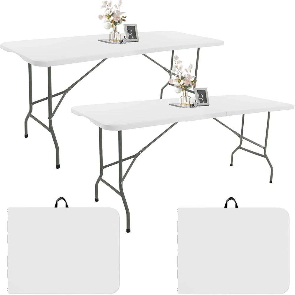 Outdoor Furniture Supplier Folding Half Portable White 6FT Table Outdoor Table for Parties Backyard Events
Outdoor Furniture Supplier Folding Half Portable White 6FT Table Outdoor Table for Parties Backyard Events