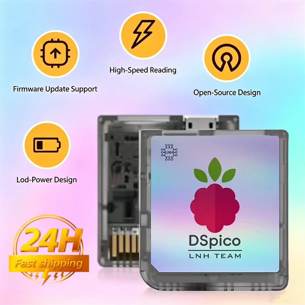 Transparent frosted Colored DSpico Game Reader Compatible With NDS NDSL DSi 3DS Console RP2040 MCU
Transparent frosted Colored DSpico Game Reader Compatible With NDS NDSL DSi 3DS Console RP2040 MCU