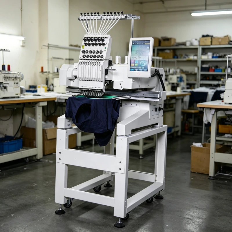 Single Heads 1200RPM Computerized Automatic Embroidery Machine
Single Heads 1200RPM Computerized Automatic Embroidery Machine