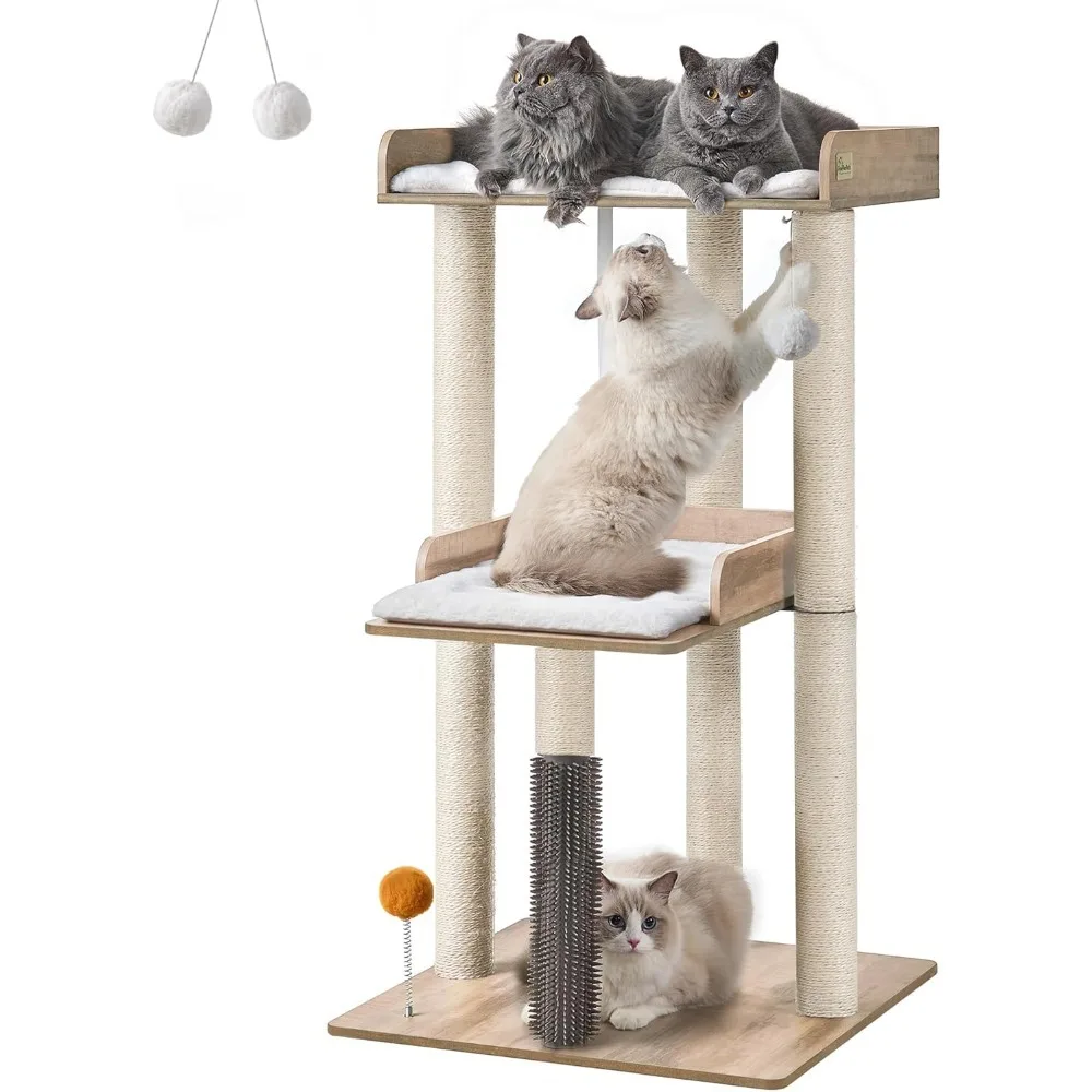 43.7" Cat Tree, Modern Cat Tree Tower, Cat Tower for Indoor Cats Large Adult, Cats Condo with Scratching Post, Large
43.7" Cat Tree, Modern Cat Tree Tower, Cat Tower for Indoor Cats Large Adult, Cats Condo with Scratching Post, Large