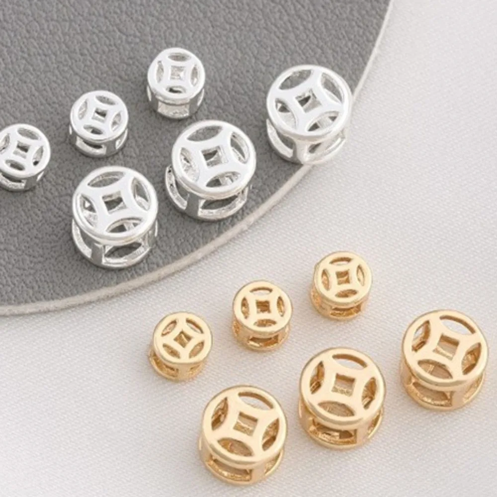 Copper 14K Gold Color Hollow Copper Coin Hole Bead Bracelet Braided Leather Rope Bead Spacer Handmade DIY Bead Accessories
Copper 14K Gold Color Hollow Copper Coin Hole Bead Bracelet Braided Leather Rope Bead Spacer Handmade DIY Bead Accessories