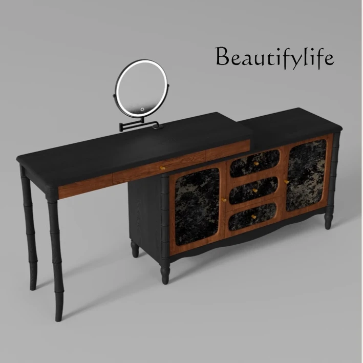 French retro dresser chest integrated small apartment bedroom master bedroom corner makeup table solid wood light luxury 
French retro dresser chest integrated small apartment bedroom master bedroom corner makeup table solid wood light luxury
