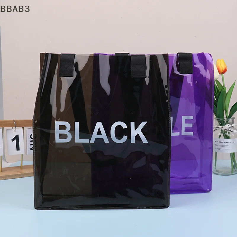 Transparent Tote Bag Fashion Waterproof PVC Jelly Shoulder Bag Large Capacity Storage Bags Beach Swimming Handbag
Transparent Tote Bag Fashion Waterproof PVC Jelly Shoulder Bag Large Capacity Storage Bags Beach Swimming Handbag