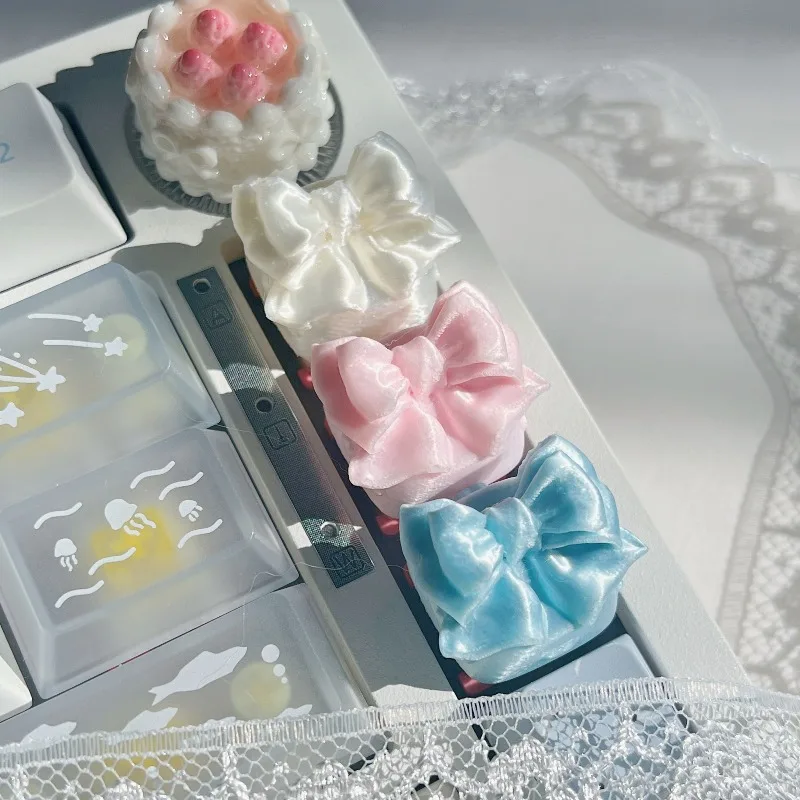 Silk Bow Keycap Customized Handmade Keycaps 3D Printing Cherry Profile Keyboard Caps for Gaming Mechanical Keyboard Accessories
Silk Bow Keycap Customized Handmade Keycaps 3D Printing Cherry Profile Keyboard Caps for Gaming Mechanical Keyboard Accessories