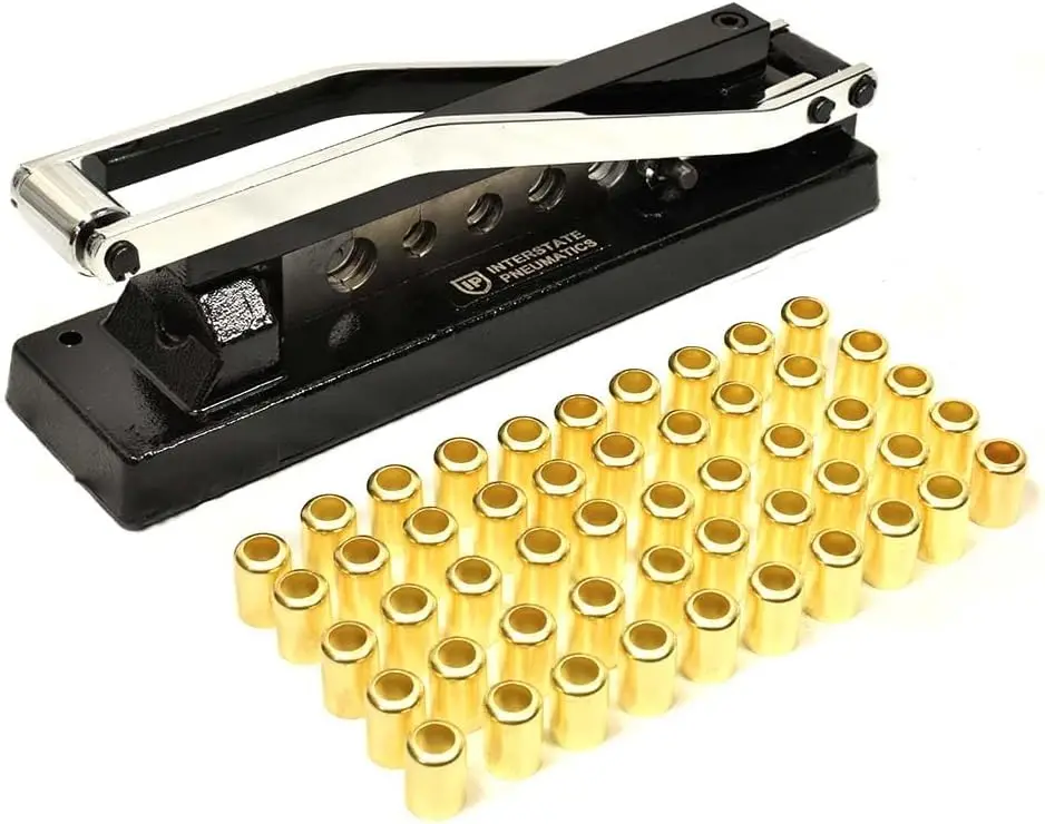 Heavy-Duty Bench Crimper Kit with Ferrules (50pk) for 0.625" ID x 1" & 0.656" ID x 1" - Professional Tool
Heavy-Duty Bench Crimper Kit with Ferrules (50pk) for 0.625" ID x 1" & 0.656" ID x 1" - Professional Tool