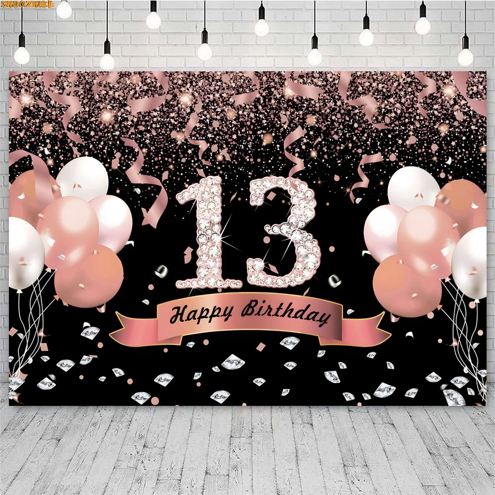 13th Backdrop Rose Gold Boys Girls 13 Years Old Birthday Party Photography Background Photo Studio Props Decoration Banner
13th Backdrop Rose Gold Boys Girls 13 Years Old Birthday Party Photography Background Photo Studio Props Decoration Banner