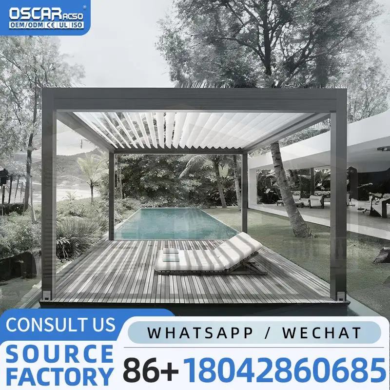 Водонепроницаемая солнцезащитная беседка Bioclimatica с моторизованной и автоматической крышей или павильона для патио, сада, заднего двора i
Водонепроницаемая солнцезащитная беседка Bioclimatica с моторизованной и автоматической крышей или павильона для патио, сада, заднего двора i