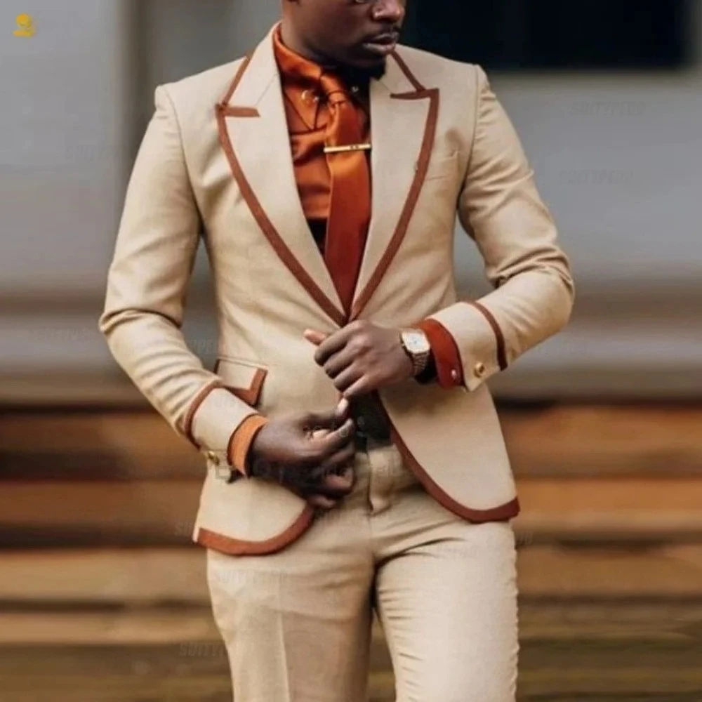 Luxury Wedding Suit Sets For Men Evening Dinner Tailor-made Elegant Blazer Pants Two Pieces Easter Formal Slim Fit Outfits
Luxury Wedding Suit Sets For Men Evening Dinner Tailor-made Elegant Blazer Pants Two Pieces Easter Formal Slim Fit Outfits