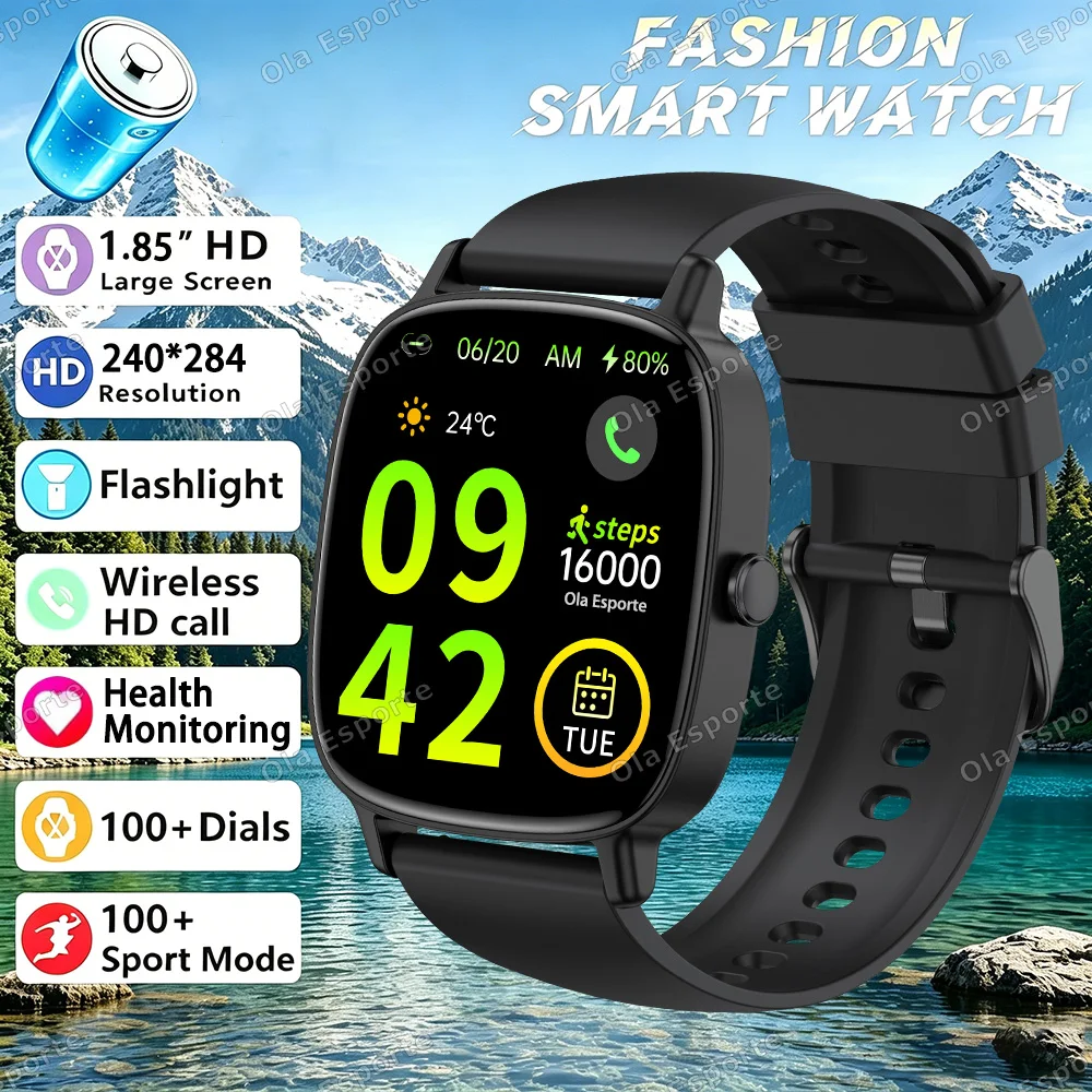New 1.85 inch Female Fashion Smart Watch Bluetooth Call Women Men Sport Fitness Tracker Health Monitoring Smartwatch for Ladies
New 1.85 inch Female Fashion Smart Watch Bluetooth Call Women Men Sport Fitness Tracker Health Monitoring Smartwatch for Ladies