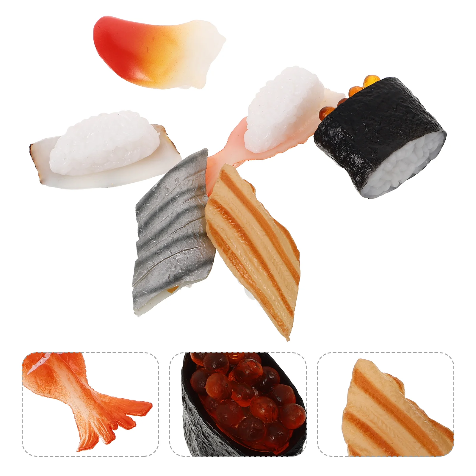 6 Pcs Fake Food Model Realistic Decorative Simulated Sushi Toy Restaurant Display Props Mini Toys Fake Food Educatived
6 Pcs Fake Food Model Realistic Decorative Simulated Sushi Toy Restaurant Display Props Mini Toys Fake Food Educatived