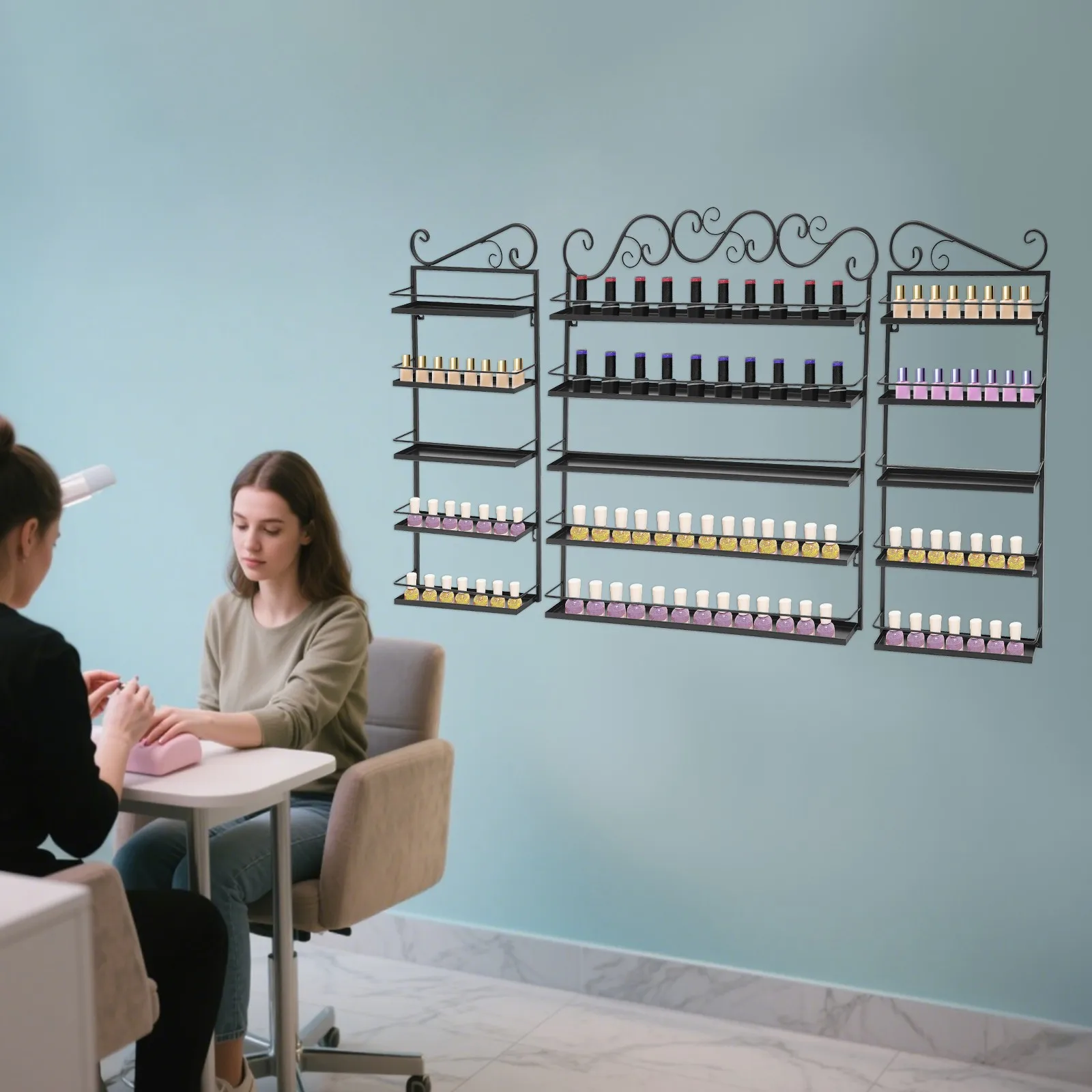 Wall Mounted Nail Polish Racks, Nail Polish Shelves, Nail Polish Display Rack
Wall Mounted Nail Polish Racks, Nail Polish Shelves, Nail Polish Display Rack