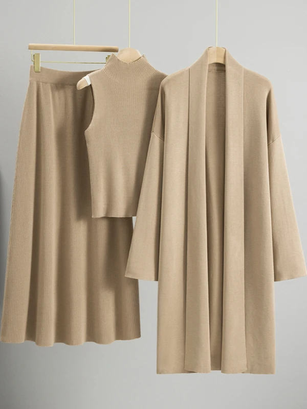 2025 Korean Style Loose Salt System Casual Age-Defying Three-Piece Knitted Set Elegant Slimming Fashion Ensemble for Women
2025 Korean Style Loose Salt System Casual Age-Defying Three-Piece Knitted Set Elegant Slimming Fashion Ensemble for Women