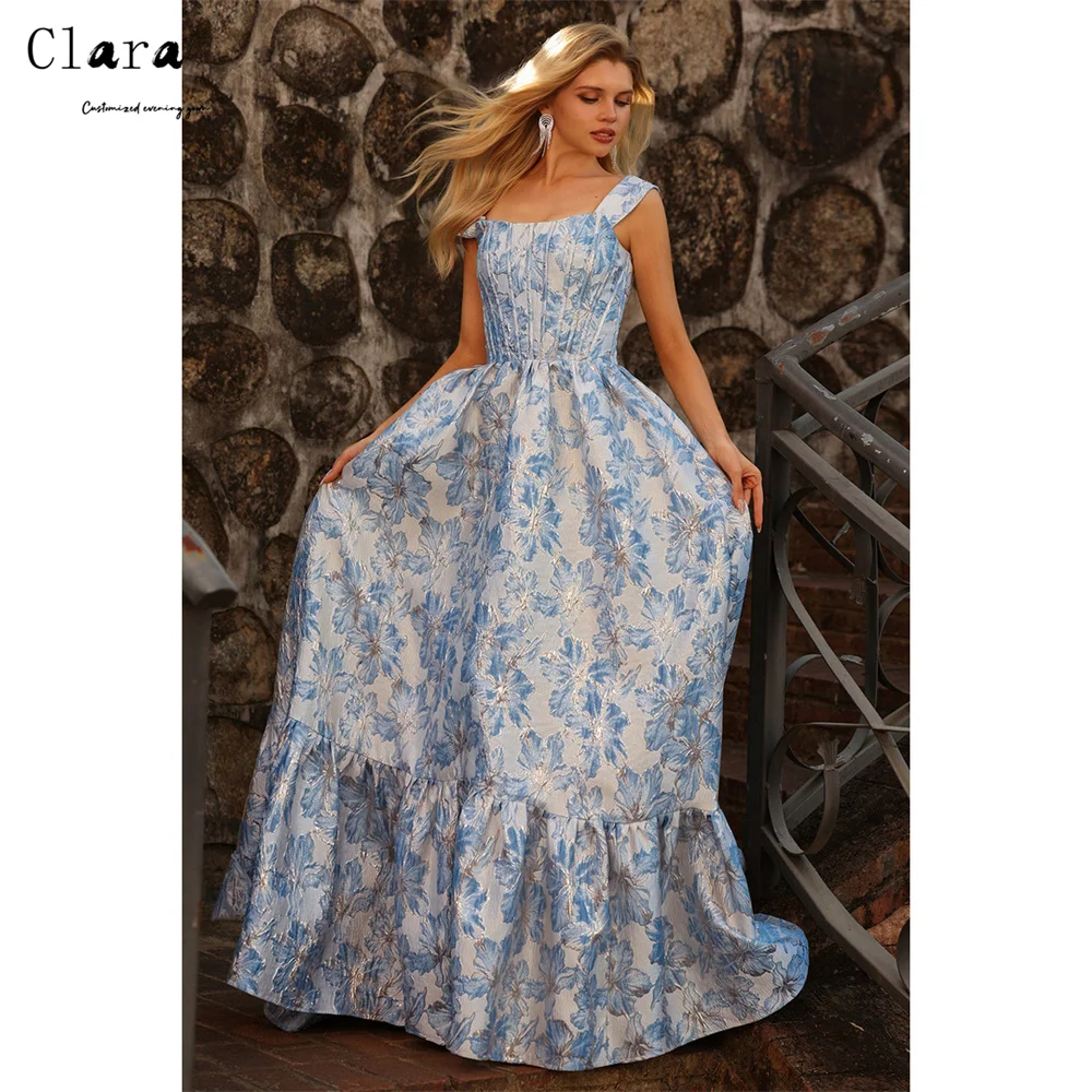 Clara Custom A-line Flower Square Neck Backless Evening Dresses Woman Elegant Woman Dress Women's Evening Dress for Weddings
Clara Custom A-line Flower Square Neck Backless Evening Dresses Woman Elegant Woman Dress Women's Evening Dress for Weddings