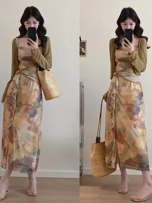 plus Size Women's Strap Dress Sun Protection Waist Cinching Vacation Style Outfit Spring Summer Fashion Korean Style Long Sleeve
plus Size Women's Strap Dress Sun Protection Waist Cinching Vacation Style Outfit Spring Summer Fashion Korean Style Long Sleeve