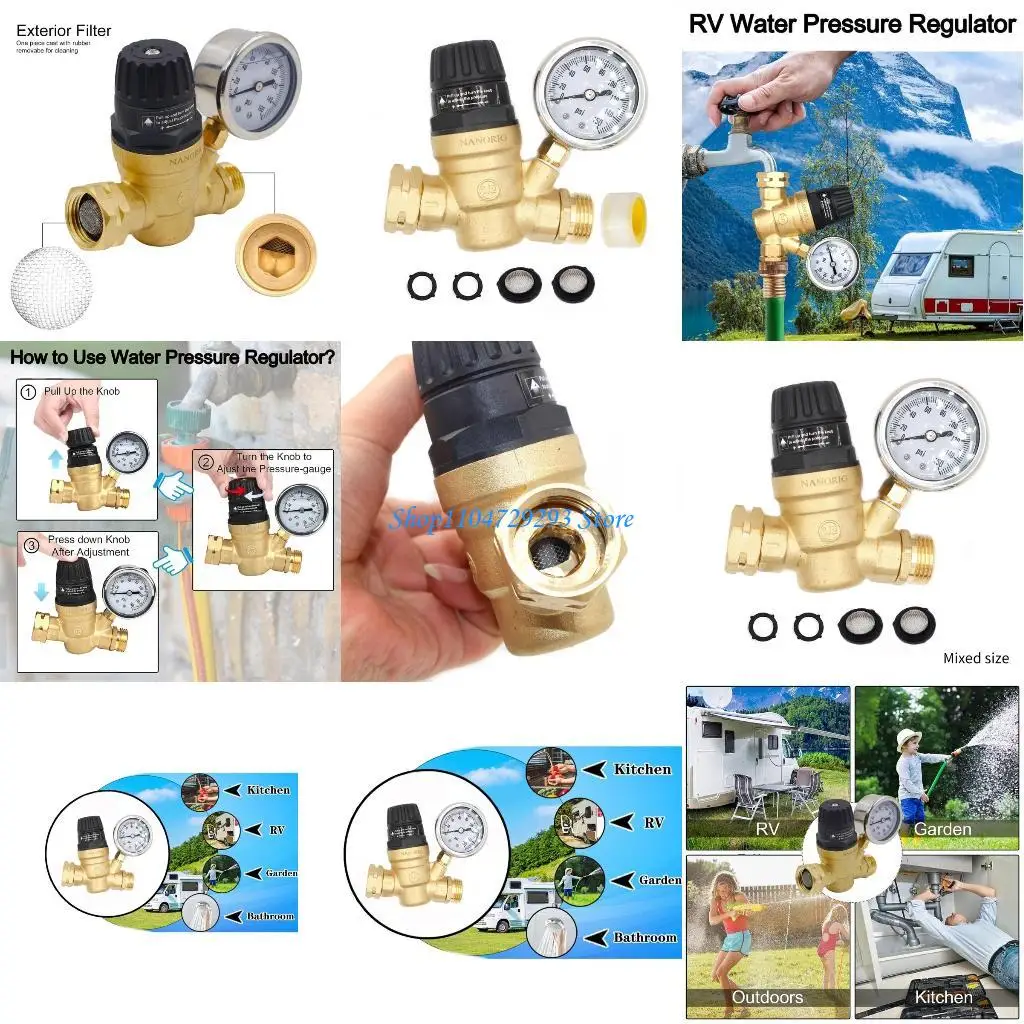 Y2GD RVWater Pressure RegulatorValve Water Pressure Reducer Handle Adjustable
Y2GD RVWater Pressure RegulatorValve Water Pressure Reducer Handle Adjustable