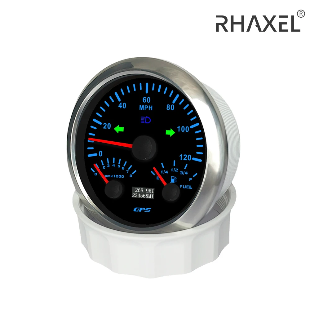 RHAXEL 85mm Speedometer GPS 120 200 km/h MPH Tachometer 0-8000RPM Meter Fuel Level Gauge with Tripmeter for Auto Yachts
RHAXEL 85mm Speedometer GPS 120 200 km/h MPH Tachometer 0-8000RPM Meter Fuel Level Gauge with Tripmeter for Auto Yachts