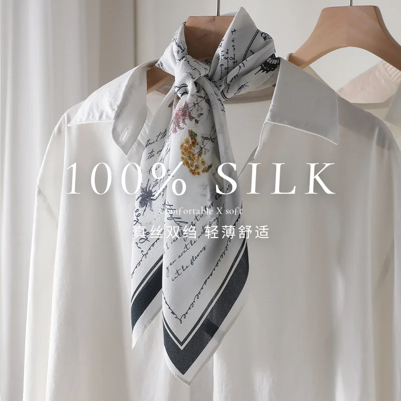 100% Silk Scarf for Women Luxury High Quality Square Fashion Print Hair Neckerchief Lady Shawl Wraps Hijab Bandana Scarves шарф
100% Silk Scarf for Women Luxury High Quality Square Fashion Print Hair Neckerchief Lady Shawl Wraps Hijab Bandana Scarves шарф