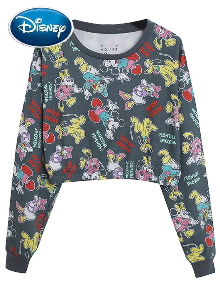 Disney Sweatshirt Cute Goofy Pluto Mickey Minnie Mouse Donald Duck Print Women O-Neck Long Sleeve Short Tops Streetwear Female
Disney Sweatshirt Cute Goofy Pluto Mickey Minnie Mouse Donald Duck Print Women O-Neck Long Sleeve Short Tops Streetwear Female