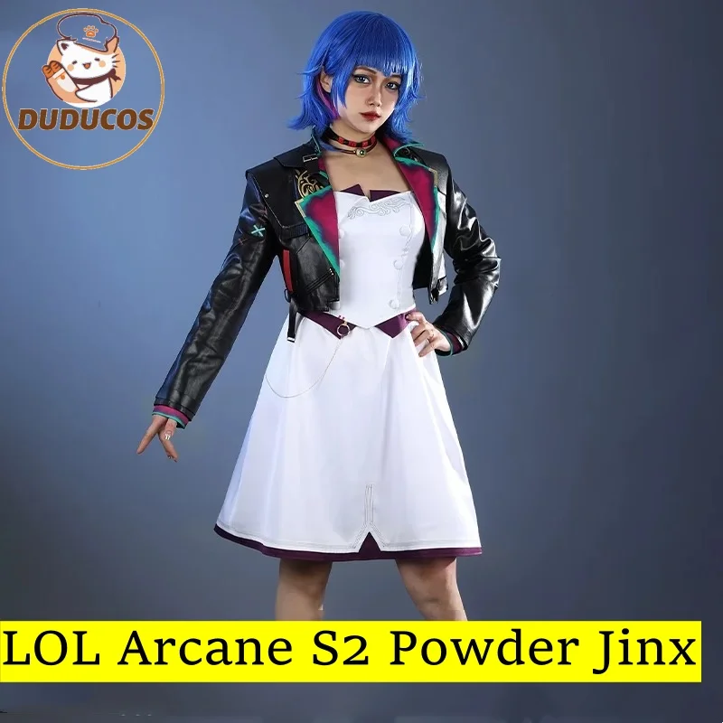 DUDUSR Game LOL Season 2, костюм Jinx для косплея, платье Jinx Powder, белая униформа, игра на Хэллоуин, карнавал, вечерние, женский костюм, новая кожа
DUDUSR Game LOL Season 2, костюм Jinx для косплея, платье Jinx Powder, белая униформа, игра на Хэллоуин, карнавал, вечерние, женский костюм, новая кожа