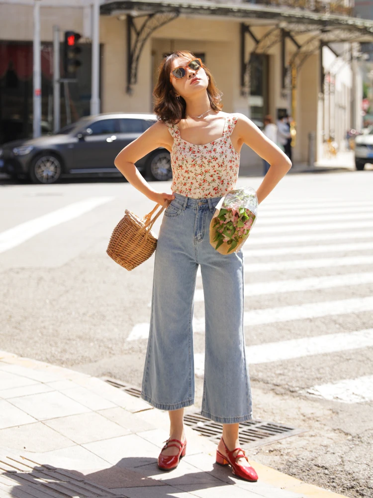 Ohmyloli Floral Print Ruffle oulder Strap Side Zipper Elastic Waist Vintage Lined Vest ort Sle Fitted Polyester Fiber
Ohmyloli Floral Print Ruffle oulder Strap Side Zipper Elastic Waist Vintage Lined Vest ort Sle Fitted Polyester Fiber