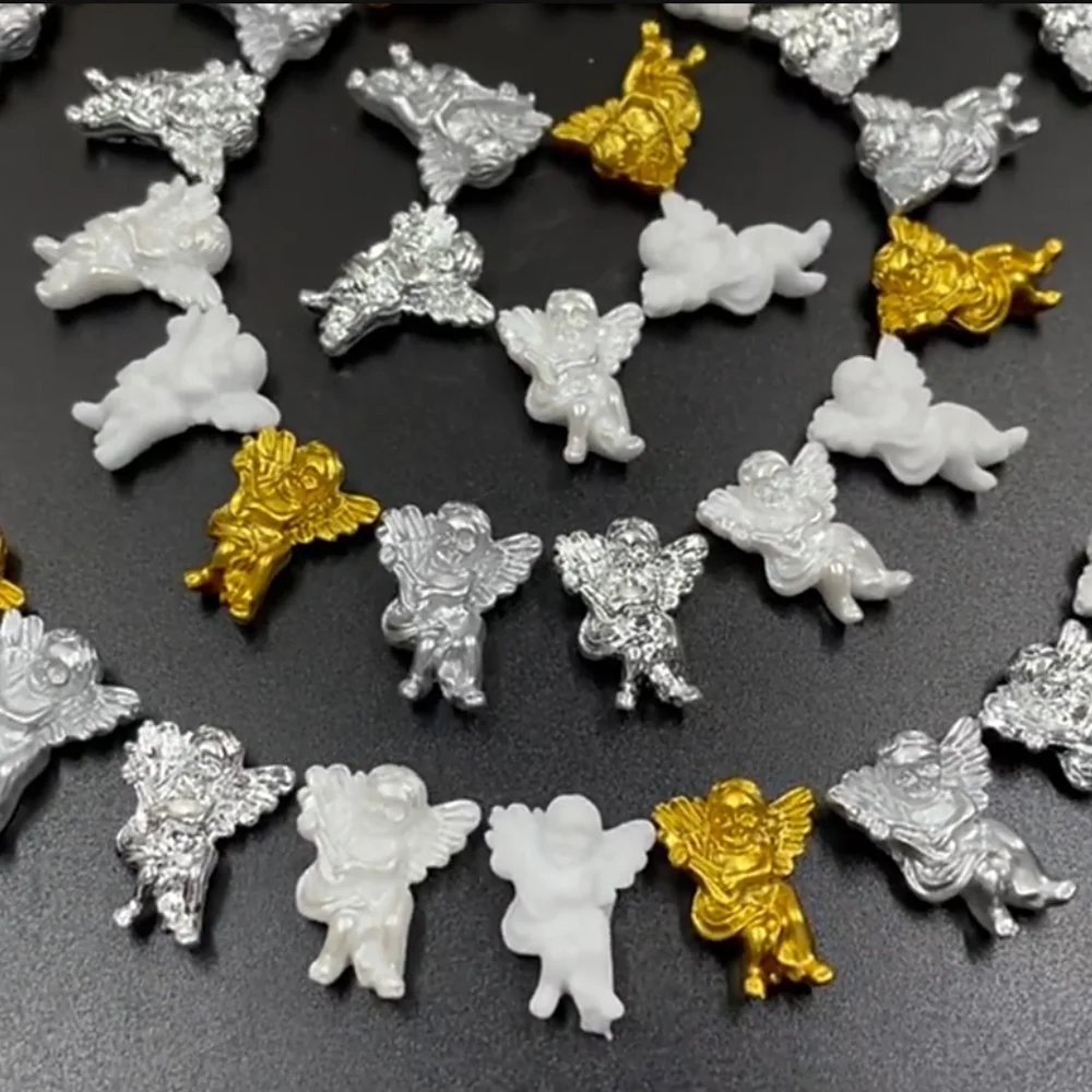 20pcs Baroque Baby Kawaii 3D Gold Silver White Pearl Angel Nail Art Jewelry Charms DIY Holy and Pure Nail Supplies 14*18MM
20pcs Baroque Baby Kawaii 3D Gold Silver White Pearl Angel Nail Art Jewelry Charms DIY Holy and Pure Nail Supplies 14*18MM