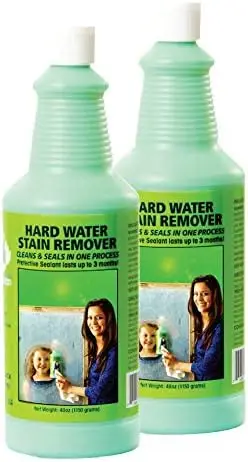 Hard Water Stain Remover 40oz Large Pack of 2 for Windows, Tiles, Shower, Stone, Door
Hard Water Stain Remover 40oz Large Pack of 2 for Windows, Tiles, Shower, Stone, Door