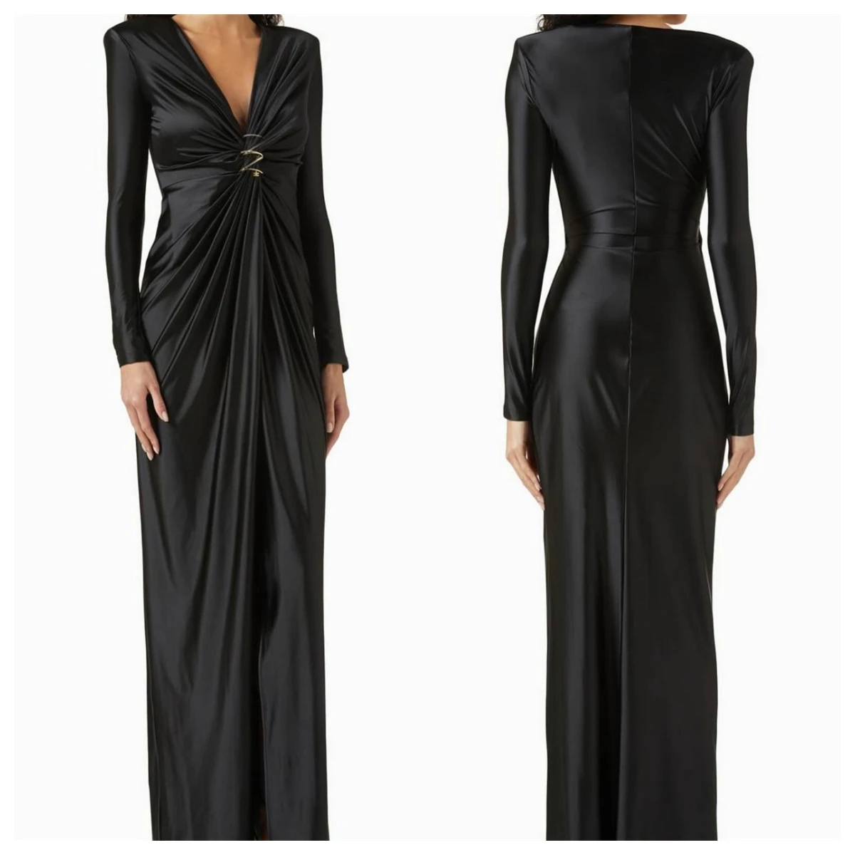 Customized High Quality Black Satin Evening Dress V-Neck Long Sleeves Homecoming Dress Celebrity Gowns Sequined Temperament
Customized High Quality Black Satin Evening Dress V-Neck Long Sleeves Homecoming Dress Celebrity Gowns Sequined Temperament
