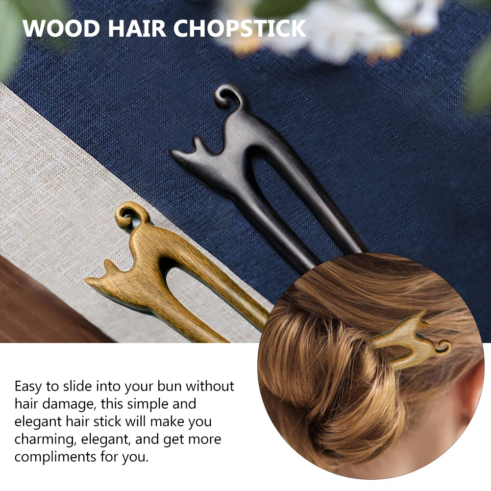 Retro Cat Hairpin Wooden Stick Fork Black Girl Accessories Vintage Ornaments Hair Care Styling Tool No Damage Elegant
Retro Cat Hairpin Wooden Stick Fork Black Girl Accessories Vintage Ornaments Hair Care Styling Tool No Damage Elegant