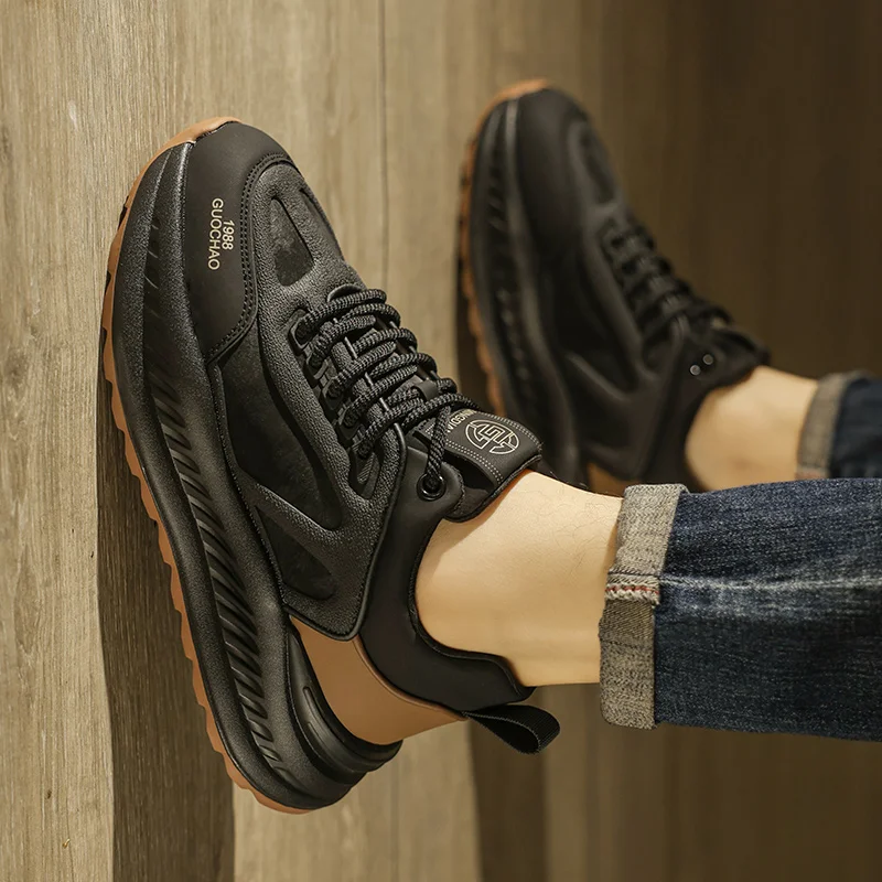 Pu'er Agan Men's Shoes Summer Casual Sports Thick Bottom Heightening Leather Surface Waterproof Running Black Dad 2026 New Model
Pu'er Agan Men's Shoes Summer Casual Sports Thick Bottom Heightening Leather Surface Waterproof Running Black Dad 2026 New Model