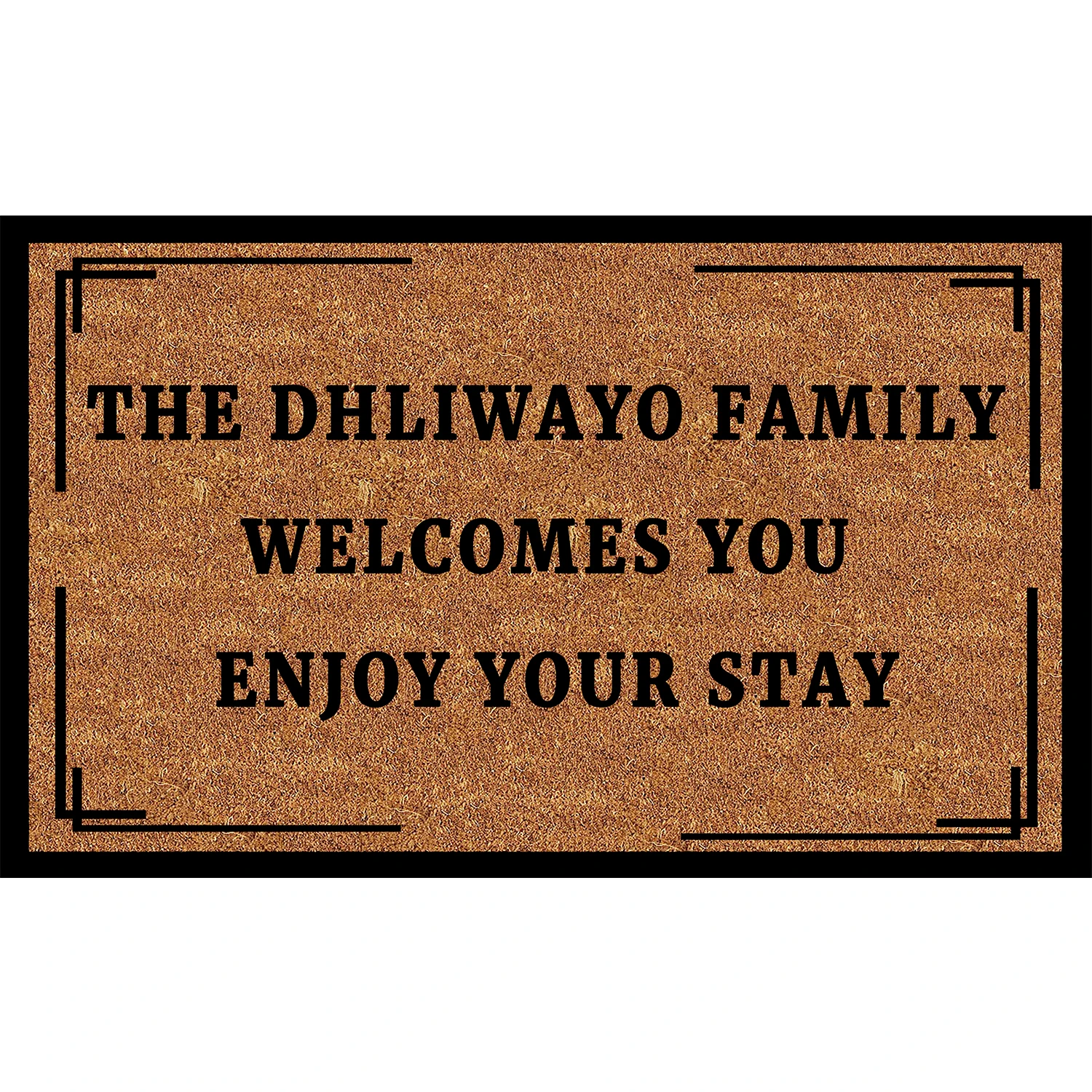 Welcomes You Enjoy Your Stay Custom Family Name Doormat Rubber Non-Slip Entryway Door Mat Indoor Outdoor Rug Floor Foot Mat
Welcomes You Enjoy Your Stay Custom Family Name Doormat Rubber Non-Slip Entryway Door Mat Indoor Outdoor Rug Floor Foot Mat