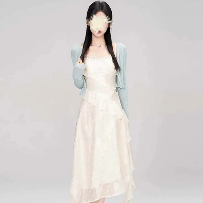 Sweet Design Sense Waist-Cinching Strap Dress Cardigan Set Summer New Arrival Two-Piece Set D6840 Women's Fashion Ensemble
Sweet Design Sense Waist-Cinching Strap Dress Cardigan Set Summer New Arrival Two-Piece Set D6840 Women's Fashion Ensemble