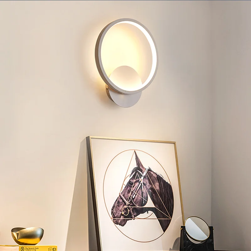 Modern LED wall light black white Aluminum Ring wall lamps Nordic Restaurant living room Corridor Aisle Bedroom lamp
Modern LED wall light black white Aluminum Ring wall lamps Nordic Restaurant living room Corridor Aisle Bedroom lamp