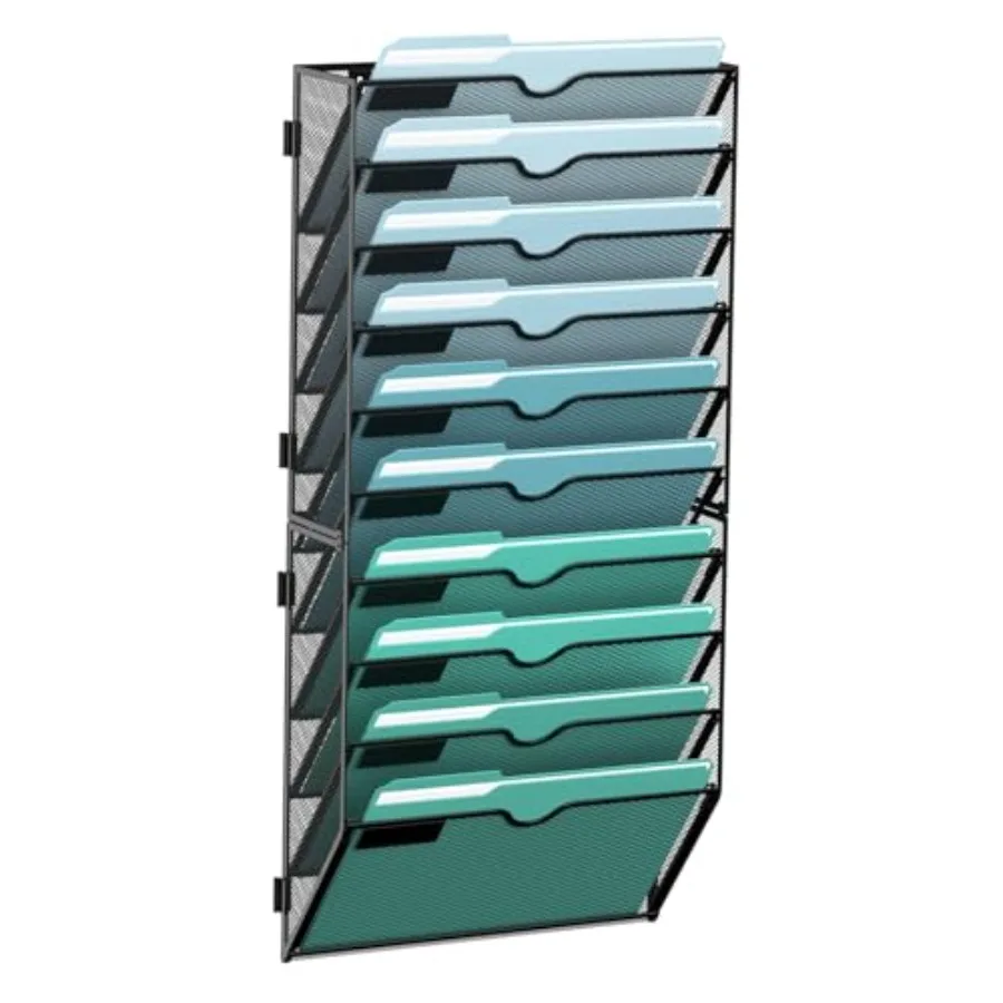 10-Tier Wall File Organizer, Hanging Wall Files for Papers, Folders, Magazines, Clipboard, Wall Organizer for Office Home Schoo
10-Tier Wall File Organizer, Hanging Wall Files for Papers, Folders, Magazines, Clipboard, Wall Organizer for Office Home Schoo