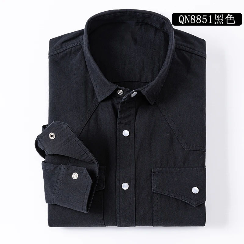 Pure Cotton Double-pocket Long-sleeve Shirt Tailoring Comfortable Turn-down Collar Simple Solid Color Stylish Casual Men's Top
Pure Cotton Double-pocket Long-sleeve Shirt Tailoring Comfortable Turn-down Collar Simple Solid Color Stylish Casual Men's Top