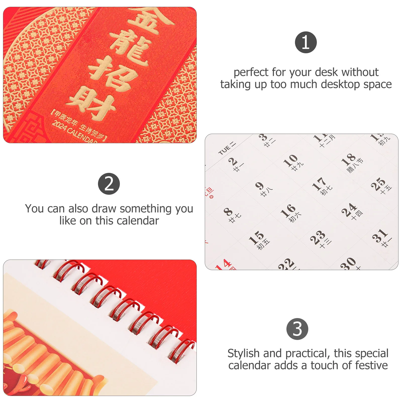 2024 Desk Chinese Style Desktop Small Office Home Decorative Table Calendar Dorm Classroom Schedule Planner Freestanding
2024 Desk Chinese Style Desktop Small Office Home Decorative Table Calendar Dorm Classroom Schedule Planner Freestanding